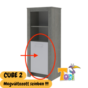Cube 2 – keskeny nyitott +1 ajtós szekrény (140 cm magas)