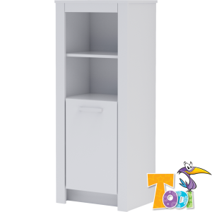 White Bunny – keskeny nyitott +1 ajtós szekrény (140 cm magas)