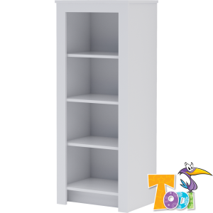 White Bunny – keskeny nyitott polcos szekrény (140 cm magas)